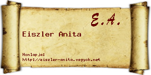Eiszler Anita névjegykártya